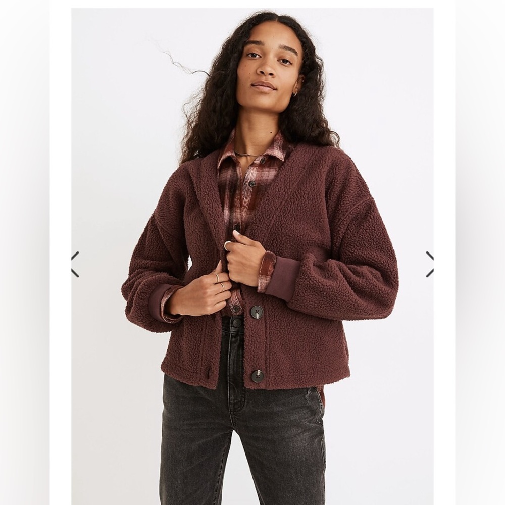 (Re)sourced Fleece Crop Cardigan
